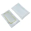100 ピース/ロット白クリアジッパープラスチックパッケージ袋ジッパー自己密封透明ジップポリ包装袋ハング穴 13 サイズ