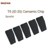 5 sztuk / partii Professional T5 ID20 Car Key Chip Blank Ceramic Carbon Oryginalny odblokuj transponder dla blokady narzędzia T5