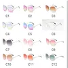 Rimless Polygonal Sunglasses Cool Design Sun Glasses Light Color Lenses 6 Colors Wholesale Eyewear Shop