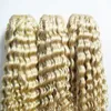 3pcs Lot 613 Blonde Haare Brasilianer Deep Wave Remy Hair Schuss menschliches Haar Webbündel 10 26 Zoll Doppelschweißqualität