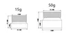 15g 50gの空の白いガラスのクリーム容器、小さいアイクリームのガラスの瓶のフェイスクリームガラスの瓶、化粧鍋速い出荷F705