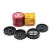 New Gear Shape 63mm Grinders 4 Parts Herb Cutter Metal Tobacco Spice Crusher Hookah Smoking Grinder 4 Colors DHL