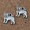 Pug Dog Charms Wisiorki 200 sztuk / partia 15x16mm Antique Silver Moda Biżuteria DIY Fit Bransoletki Naszyjnik Kolczyki A-224