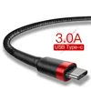 Cabo de USB Tipo C para um mais 6 5T Quick Charge QC3.0 USB C Carregamento Rápido Cabos de carregador USB para Samsung Galaxy S8 S8 Plus Huawei Mate20 DHL