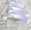 Missrdress Handmade Wedding Sashes Belt Silver Rhinestones Ribbons Bridal Belt and Sash for Wedding Dress YS8498116948