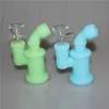 Glow in the dark Mini bong Hookah silicone Blunt Bongs Bubbler Joint silicone Bubble Water Pipe Small smoking Pipes