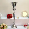 98cm Tall Vintage Flower Vase Pot Metal Trumpet Vase Wedding Marriage Ceremony Anniversary Centerpiece Decorations Home Party Decor