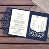 European 2018 Laser Hollow Wedding Inviitation Cards Customization Invites With Envelope Wedding Accessory Blank Inner Custom Printed