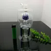 ガラス喫煙パイプは手作業の水ギセルボング上の花と下部8の爪のガラス水煙ボトルを製造します
