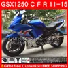 Blaue Karosserie für Suzuki Bandit GSX1250F GSX1250FA GSX1250 C 11 12 13 14 15 111HM.16 GSXF1250 GSX1250C 2011 2012 2013 2014 2015 Verkleidung