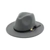 Herrhatt för Gentleman Wide Brim Jazz Church Cap Band Wide Flat Brim Hattar Snygg Trilby Panama Utomhushattar