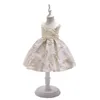 2018 Childrens Beige Lace Princess Dresses Kids Barty Girls Baby Girls Dress Toddler Flower Wedding Dress for 100150cm8501039