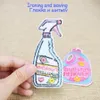 2 PCS Daily Cleaner Stripe Embroidery Patches for Clothes Shoes DIY Embroidered Applique Ironed on and Sewed Patchwork Clothing Accessories