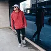 Erkekler Kadınlar Kapüşonlular Gevşek Casual Streetwear Kırmızı Siyah Hip Hop Casual Hoody sweatshirt S-XL 2020