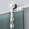 تحرك الفولاذ المقاوم للصدأ المصنوع من العجلات الزجاجية الزجاجية المسار أجهزة الباب