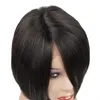 Parrucche di capelli umani in pizzo con base in seta pre-pizzicate regolabili Parrucche senza colla da 12 pollici Parrucche diritte brasiliane in pizzo per donne nere