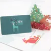 3D Pop -Up Holiday Greeting Cards jelenie Jezus Reindeer Boże Narodzenie Święto Dziękczynienia Vintage Składane powitanie Dziękuję Karta Bożego Narodzenia7270697