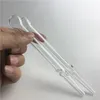 6 Inch Flat Top Quartz Rig Sticks Mini Nector Collector Stick Filter Tips Smoking Quartz Straw Tube Cigarette Holder