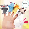 10pcspack fofo de desenho animado de dedo animal bebês crianças stoy brinquedos presentes de dedo fantoches de pano de plow8362892