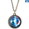 Pendentif Colliers Verre Lumineux Série Étoile Cristal Cabochon Lueur Dans L'obscurité Bijoux De Noël