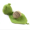 Mignon nouveau-né photographie accessoires chapeau costume fait à la main bébé dessin animé animal escargot costumes garçon fille photo vêtements laine tricot bonnet bonnet tenue