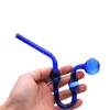 Colorido estilo U cobra queimador de óleo da tubulação de espessura colorida pirex de vidro tubulação de água barato mão cachimbos curva óleo queimador bongs