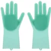 3 colores Guante de limpieza mágico Silicona Baño multiusos Cocinero Coche para mascotas Cocina Herramienta de limpieza Cepillo Lavado de platos Depurador ecológico 38ym hh