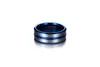 8mm Tungsten Bröllop Band Ring Komfort Fit Center Blue Groove Ringar Gratis Gravyr