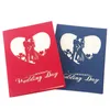 Wholesale- Handicraft 3D Pop Up Greeting Cards Wedding Valentines Anniversary Invitations Personalised invitation card
