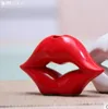 Pottery lips home decor crafts room decoration kawaii ornament porcelain figurines christmas decoration