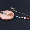 Universe Galaxy De acht planeten in het zonnestelsel Guardian Star Natural Stone Beads Ketting voor vrouwen