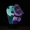 3D LED Licht Weihnachten Santa Old Man Lampe Illusion Nacht 7 Farbe Geschenk #R42