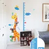 Kind hoogte foto muursticker woondecoratie giraffe hoogte heerser decoratie room decal wall art sticker behang gratis verzending