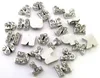 En gros 260 pcs/lot couleur argent pleine strass lettre A-Z alphabet médaillon flottant breloques perles adaptées pour bricolage médaillon magnétique