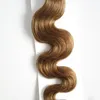 Tejp i maskin tillverkade remy mänskliga hårförlängningar 100 Remy Human Hair 100g40pcs Body Wave Brasilian Tape Hair6440901