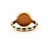 Latest Antique Gold Plated Mood Stone Rings Fashion Womens Color Change Finger Ring for Gift MJ-RG002