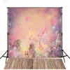 Falling Pink Petals Baby Shower Backdrop for Photography Printed Flowers Newborn Kids Floral Photo Background Wooden Floor