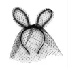 Kostüm Party Stirnband Sexy Spitze Schleier Maske Bunny Dot Katzenohren Haarband Kopfschmuck