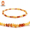 Cognac Natural Amber Necklace for Baby Adult Baroque Baltic Amber Beads Jewelry Natural Stone Collar Supplier 7 Colors