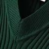 2017 Ny våren djup v skog grön pullovers kvinna stretch stickad tröja kvinnor elastiska alla match storlek jumper grundläggande toppar c3554
