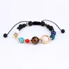 Bransoletka Wszechświata Galaxy Osiem planet w Układu Słonecznym Star Stone Beads Bracelets Bransoletki dla kobiet mężczyzn biżuteria moda