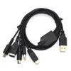 Game Player 5 w 1 Kabel ładowania ładowarki USB dla Wii U Nowe 3DS LL DSI XL DS Lite PSP 1000 2000 3000 GBA SP DHL FedEx UPS Bezpłatna wysyłka