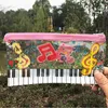 ピアノの音楽表記の透明な創造的な鉛筆ケースかわいい女の子鉛筆の袋のペンの収納袋の文房具用品ギフトZA5812