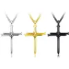 MIC 12pcs Fashion Nails Cross Alloy Charm Pendant Necklace For Male Jewelry Accessories 3-color selection
