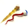 DA001/DA002 Smoking Dabber Tool Cirka 5,12 tum Snake Eye Wax Tools Kulkolhydratlock med USA Röd Vit Oljerigg Glas Bongs Tillbehör