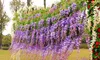 decorazione di nozze Fiori di edera artificiale con foglia Fiore di vite di glicine di seta Rattan per centrotavola di nozze Bouquet Garland Home