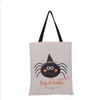 Presentkassar Halloween Bag Canvasbags Fashion Festival Party Handväskor Barngåvor Arrangör Partys Tillbehör 6 Designs WLL1001