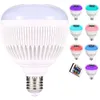 Wireless bluetooth 6W LED speaker bulb Audio Speakers E27 Colorful music playing & Lighting With 24 Keys IR remote Control