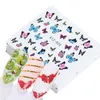 Nail Sticker Water Decals Dames Witte Bloem Kat Butterfly Transfer Nail Art Decoration Mix Designs Tips Set 40pcs / lot