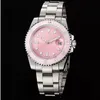 Luksusowy 116610LN Pink Dial Ceramiczna ramka ze stali nierdzewnej szafir szklarnia lustro automatyczne mechaniczne WINEN WELENS WATTWATHES298O